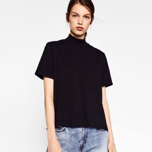 ZARA brand new without tags mock neck T-shirt